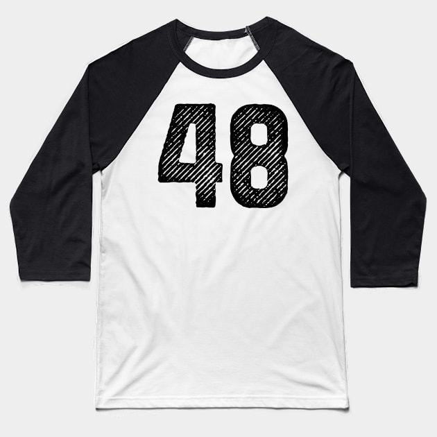 Forty Eight 48 Baseball T-Shirt by colorsplash